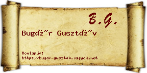 Bugár Gusztáv névjegykártya