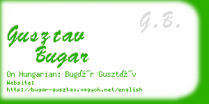 gusztav bugar business card